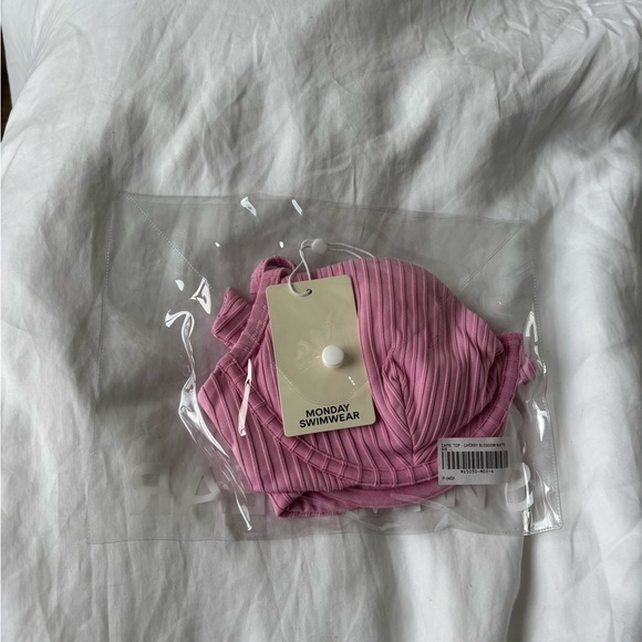 Monday Swimwear Cherry Blossom Capri Ribbed Bikini Top - Picture 2 of 5